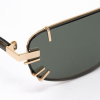 Thumbnail for Y/Project x Linda Farrow Green Polarised Sunglasses YP2C2SUN