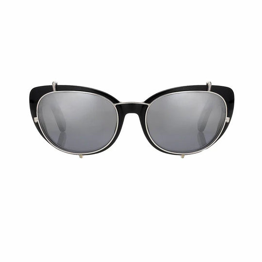 Cat Eye Silver Frame Black Trim  Yohji Yamamoto UV Protection Ladies Sunglasses Yohji Yamamoto | Accessories | Cat Eye Silver Frame Black  main image 3