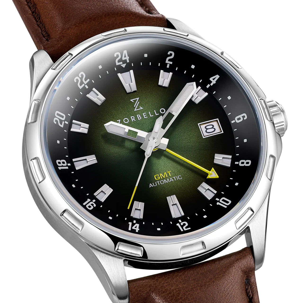 Zorbello Mechanical Watch G1 GMT Green LumiNova® ZBAF002