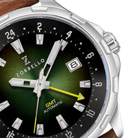 Thumbnail for Zorbello Mechanical Watch G1 GMT Green LumiNova® ZBAF002