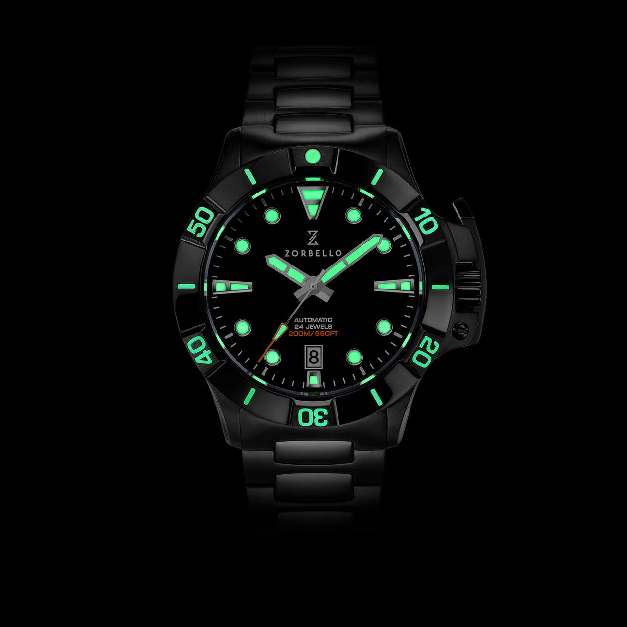 Zorbello D1 Ocean Limited Edition Men's Black Watch ZBAG005