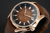 Thumbnail for Zorbello Mechanical Watch M1 Series Brown LumiNova® ZBAE001
