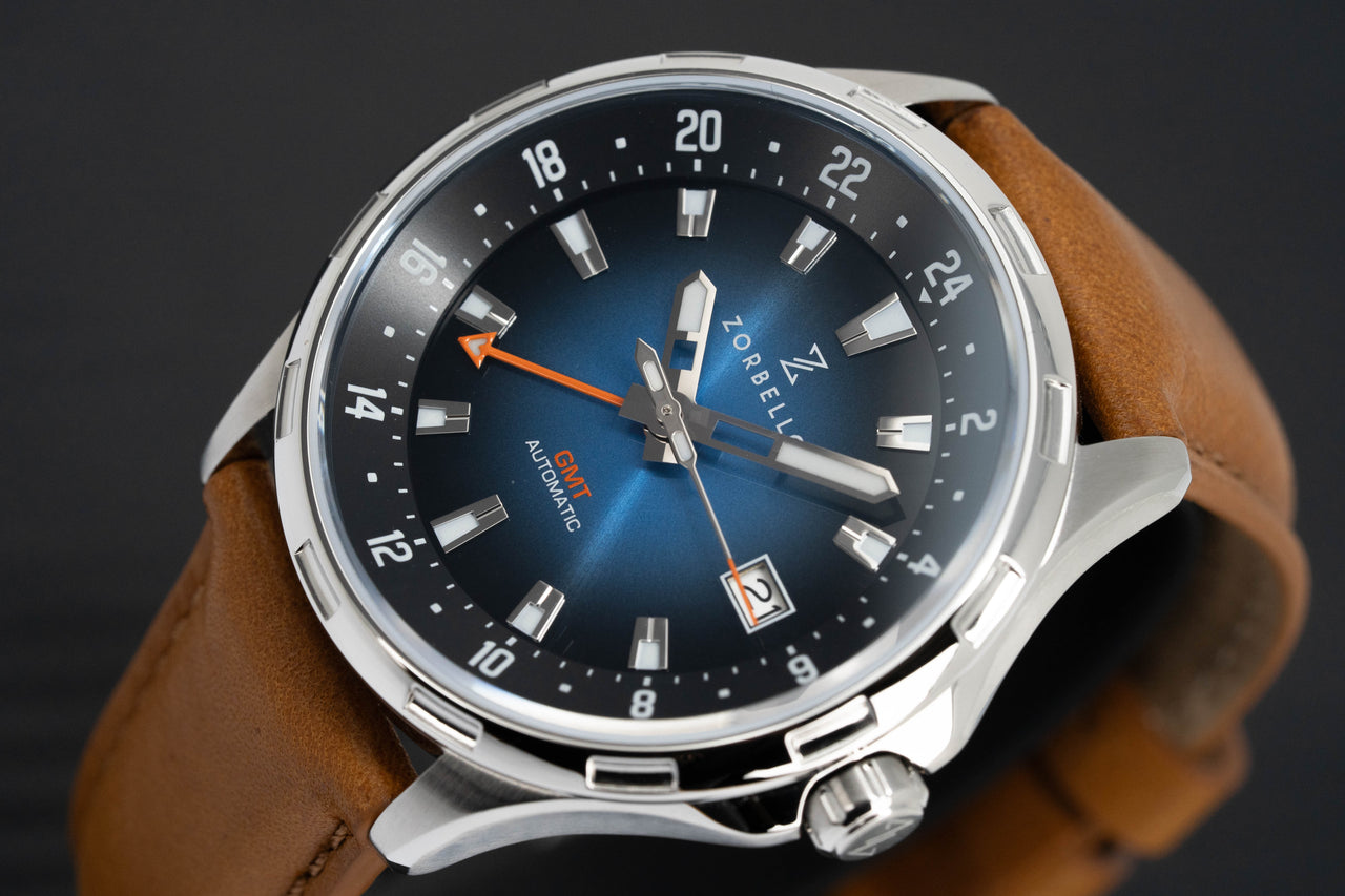 Zorbello Mechanical Watch G1 GMT Blue LumiNova® ZBAF001