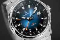 Thumbnail for Zorbello Mechanical Watch G1 GMT Blue SS LumiNova® ZBAF005