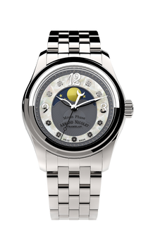 Thumbnail for Armand Nicolet Ladies Watch M03 Moonphase 34mm Silver Grey A151QAA-GN-MA150