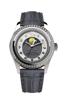 Thumbnail for Armand Nicolet Ladies Watch M03 Moonphase 34mm Silver Grey A151TAA-GN-P882GR8