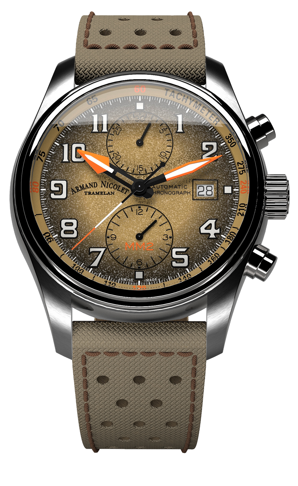 Armand Nicolet Men's Watch MM2 Chronograph 43mm Beige – Watches