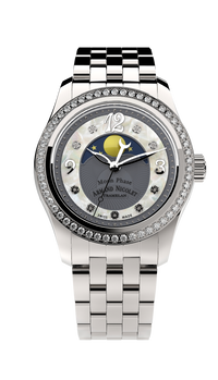 Thumbnail for Armand Nicolet Ladies Watch M03 Moonphase 34mm Silver Grey A151TAA-GN-MA150