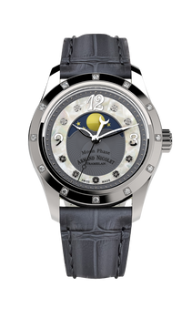 Thumbnail for Armand Nicolet Ladies Watch M03 Moonphase 34mm Grey Silver A151RAA-GN-P882GR8