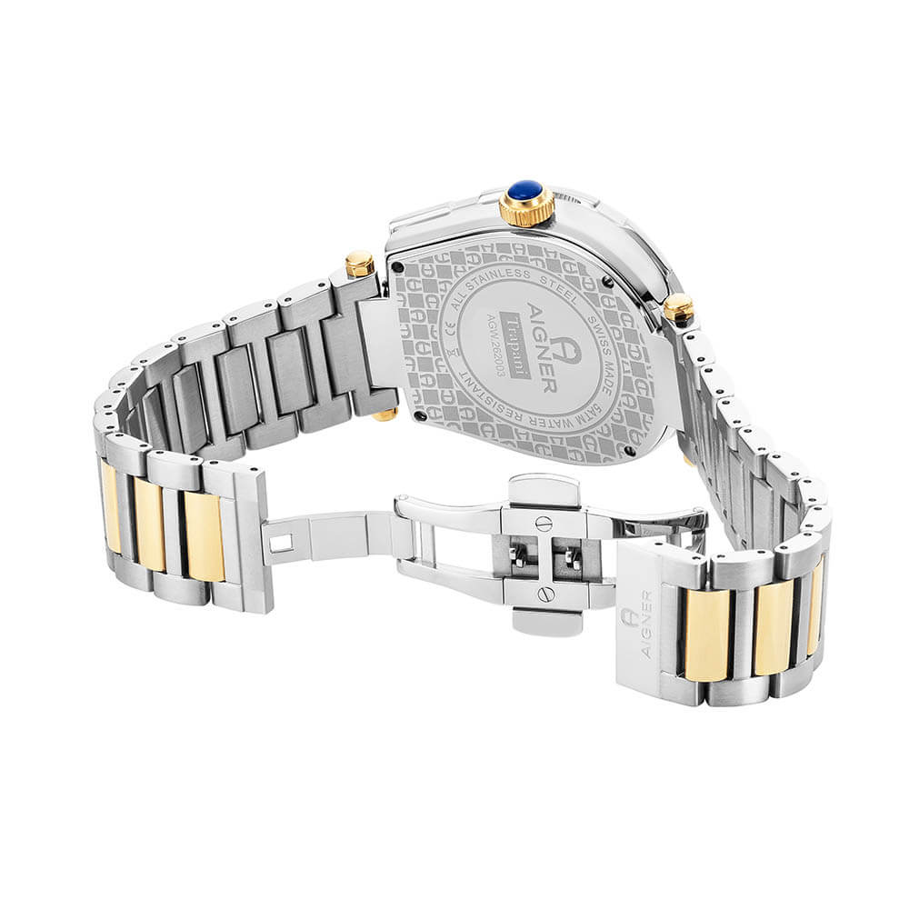 Aigner Trapani 42mm Two-Tone Silver Yellow Gold SS Men's Watch AGW.262003