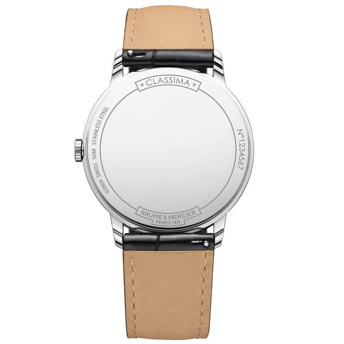 Analogue Watch - Baume Mercier Men's Black Classima Watch BM0A10323