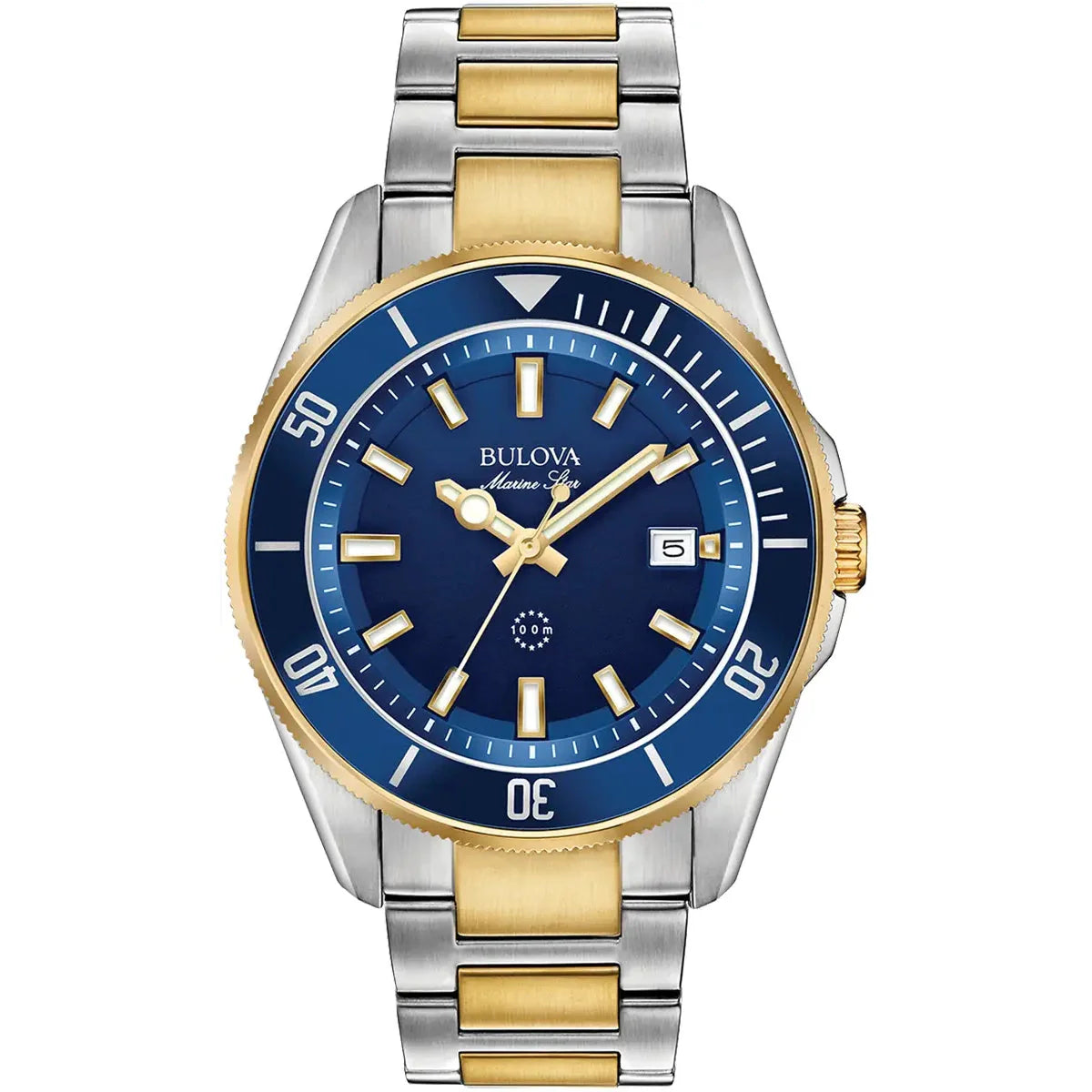 Bulova Marine Star Men's Two-Tone Watch 98B334 from Watches and