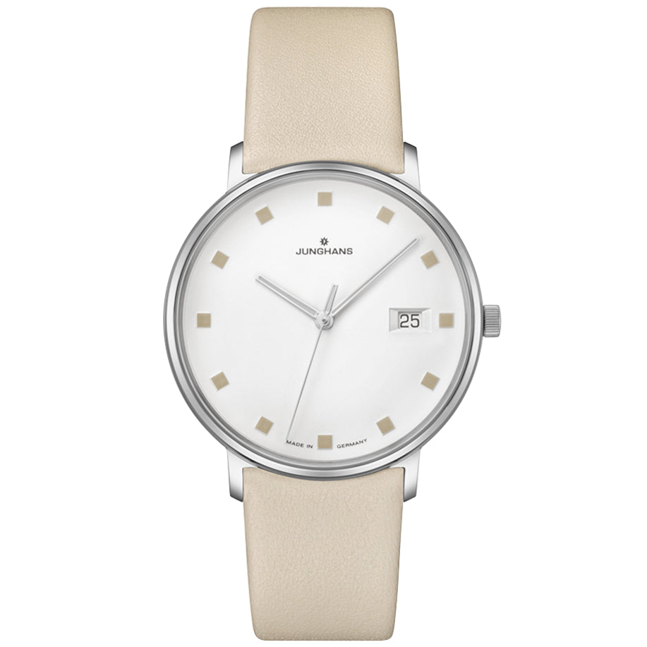 Analogue Watch - Junghans FORM Damen Ladies Cream Watch 47/4860.00