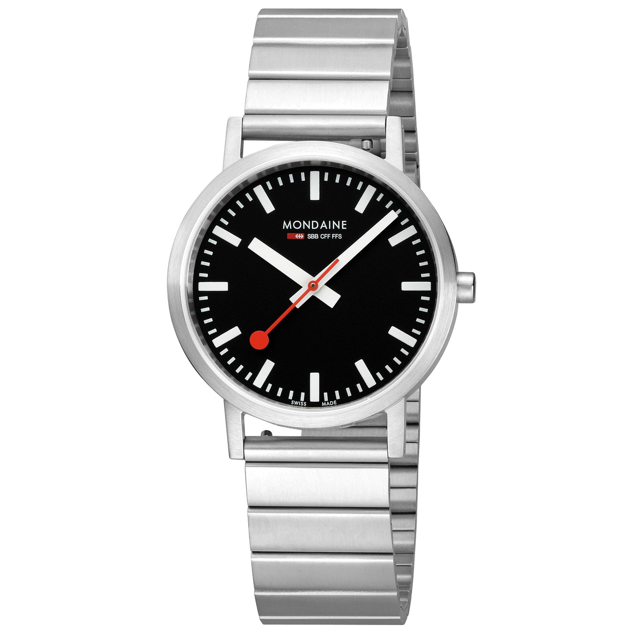 Analogue Watch - Mondaine Classic Unisex Black Watch A660.30314.16SBW