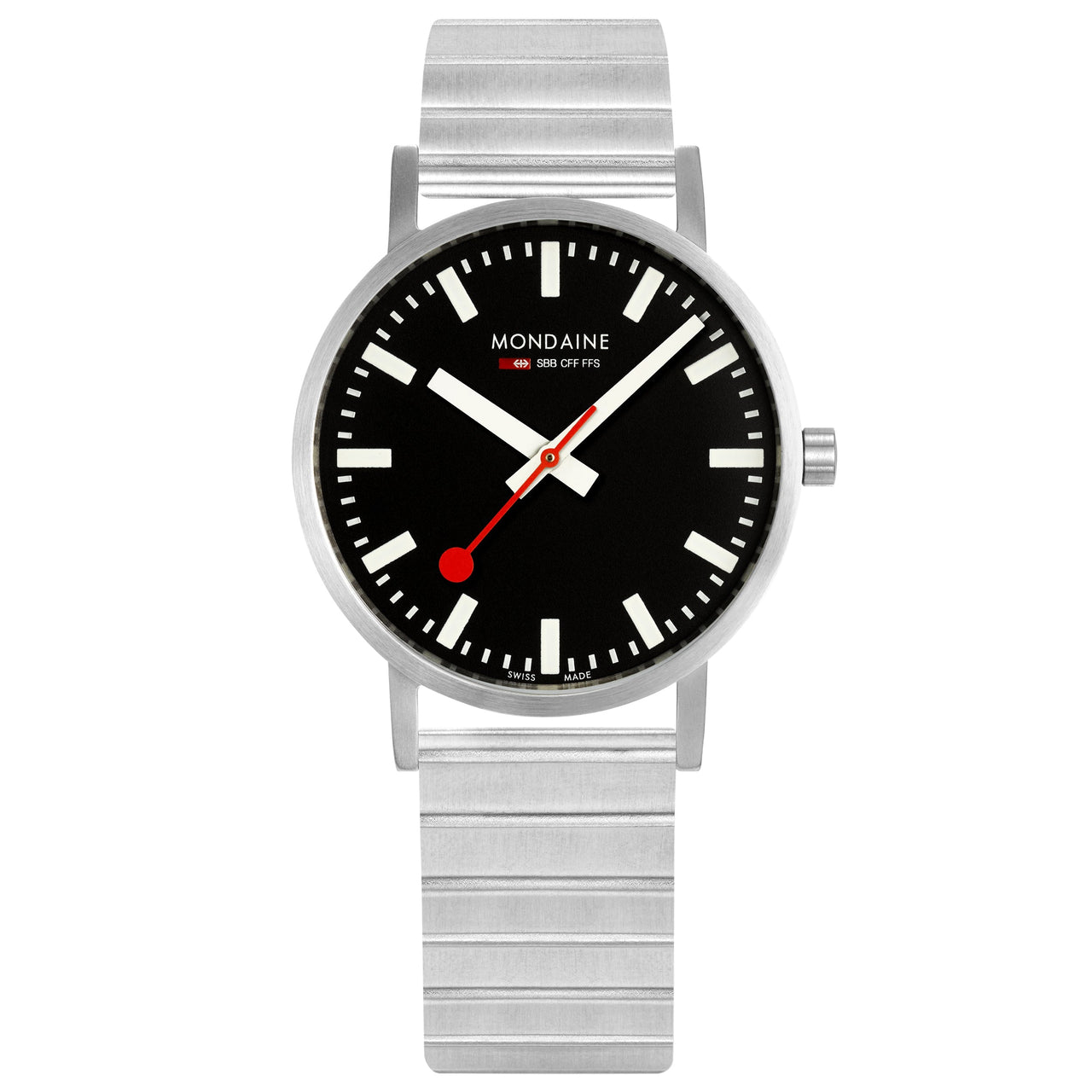 Analogue Watch - Mondaine Classic Unisex Black Watch A660.30314.16SBW