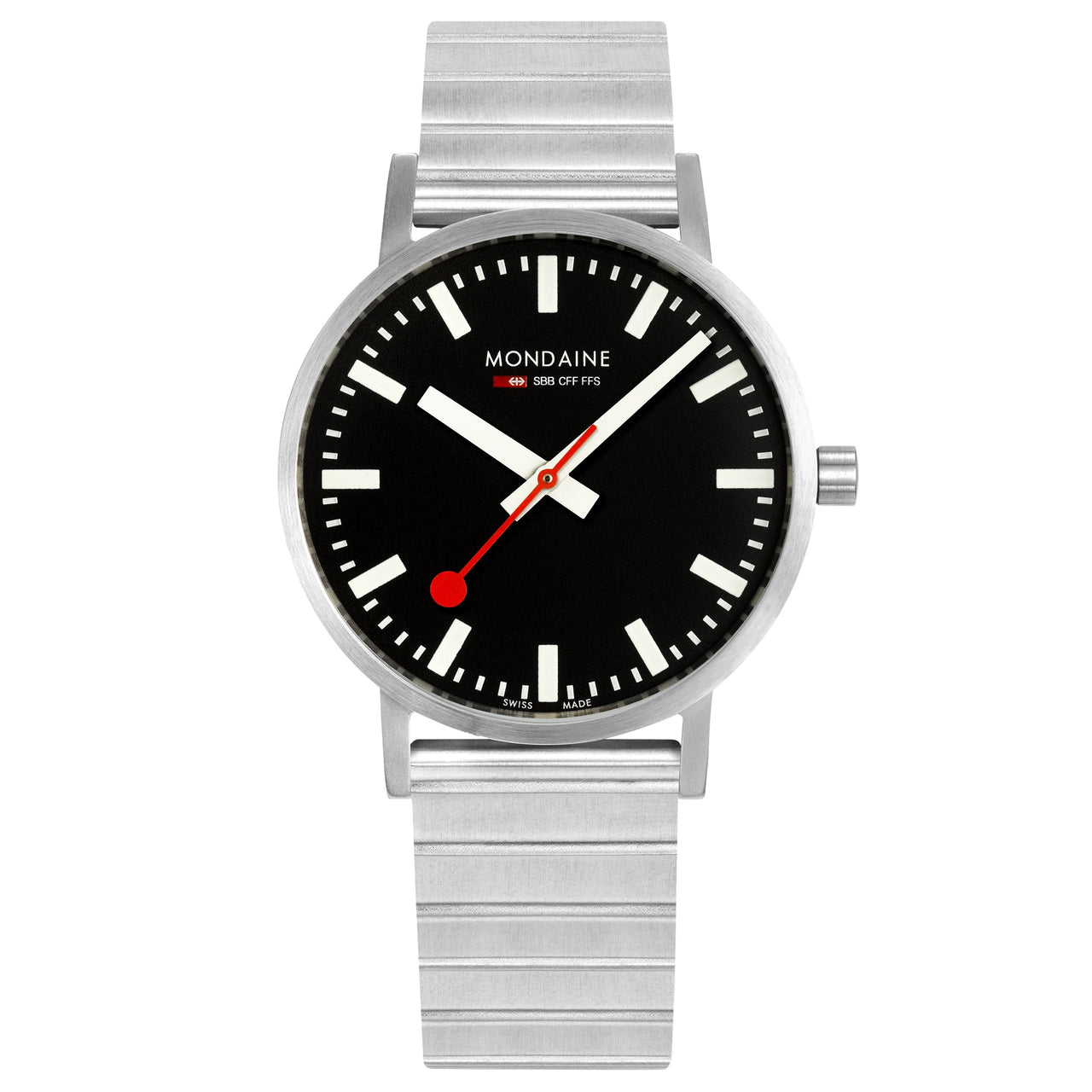 Analogue Watch - Mondaine Classic Unisex Black Watch A660.30360.16SBW