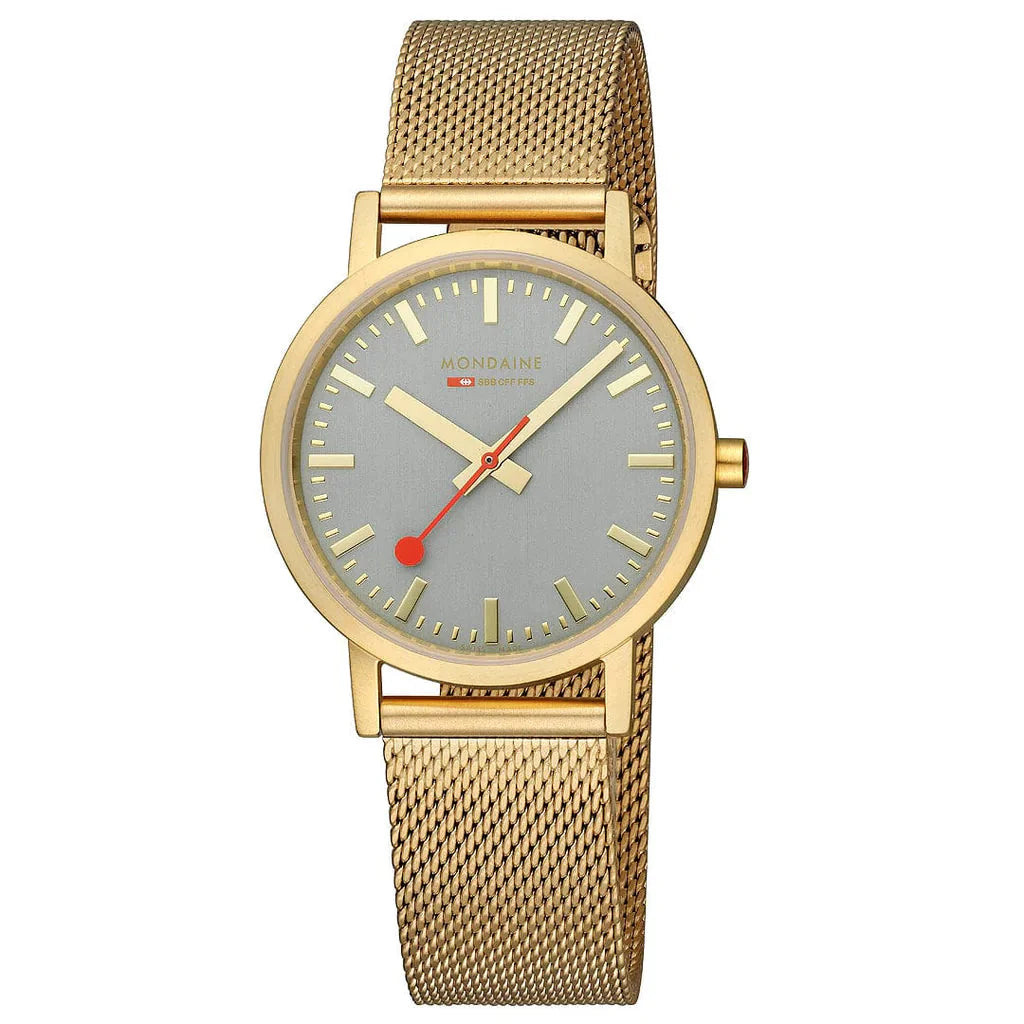 Analogue Watch - Mondaine Classic Unisex Gold Watch A660.30314.80SBM