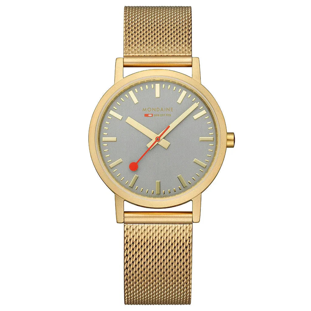 Analogue Watch - Mondaine Classic Unisex Gold Watch A660.30314.80SBM
