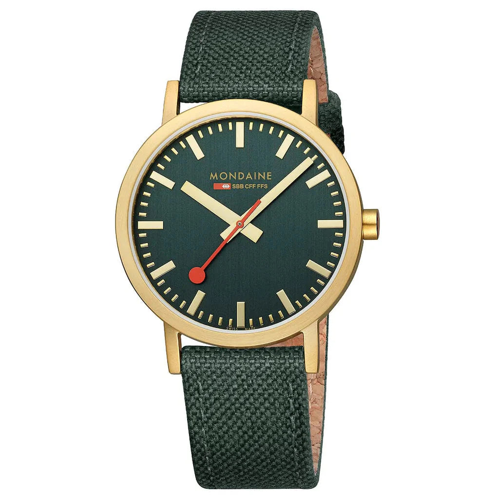 Analogue Watch - Mondaine Classic Unisex Green Watch A660.30360.60SBS