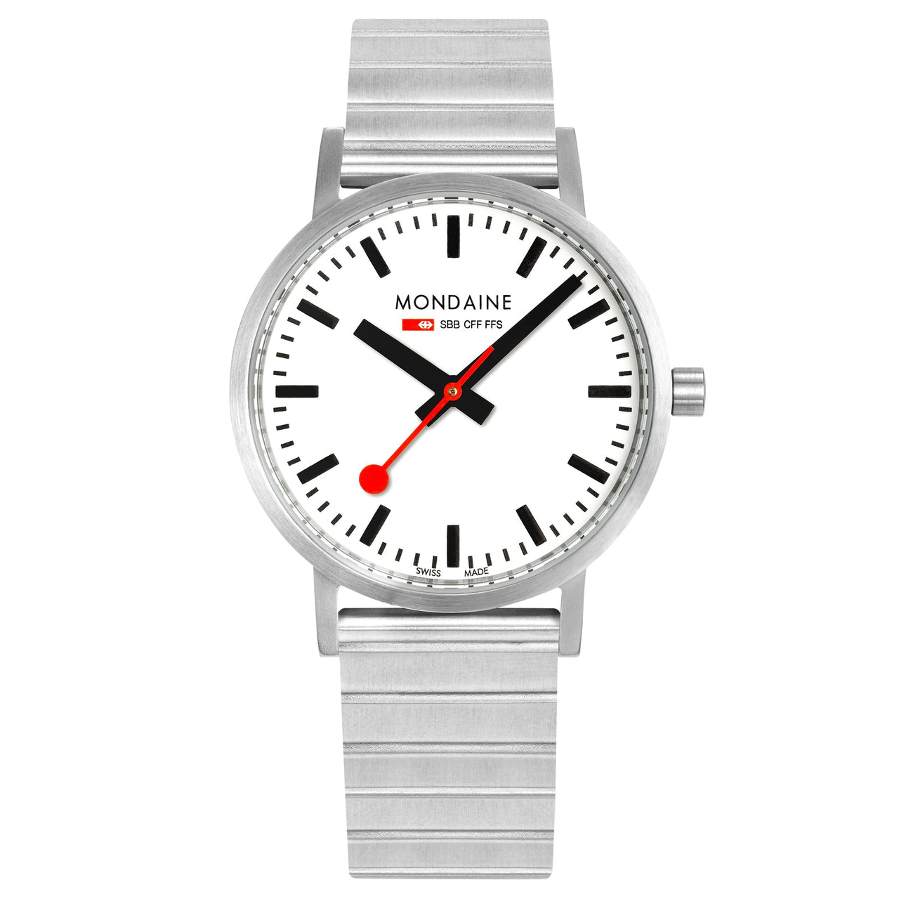 Analogue Watch - Mondaine Classic Unisex White Watch A660.30360.16SBJ