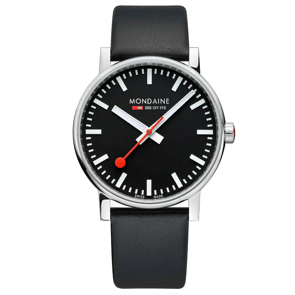 Analogue Watch - Mondaine Evo2 Men's Black Watch MSE.43120.LB