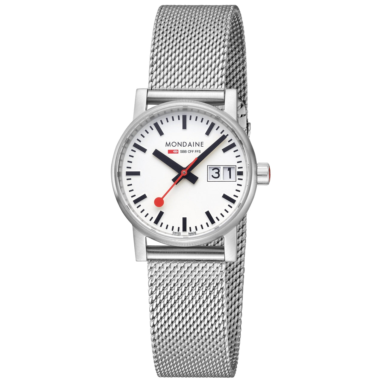 Analogue Watch - Mondaine Evo2 Unisex White Watch MSE.30210.SM