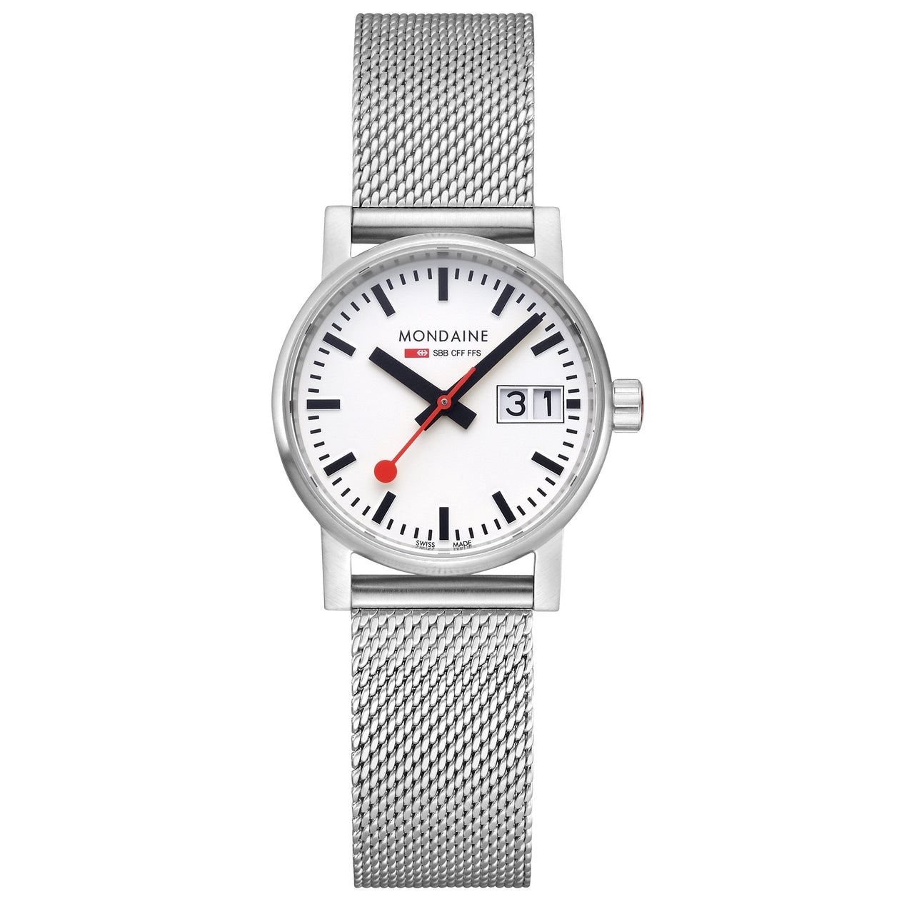 Analogue Watch - Mondaine Evo2 Unisex White Watch MSE.30210.SM