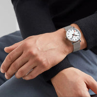 Thumbnail for Analogue Watch - Mondaine Evo2 Unisex White Watch MSE.35110.SM