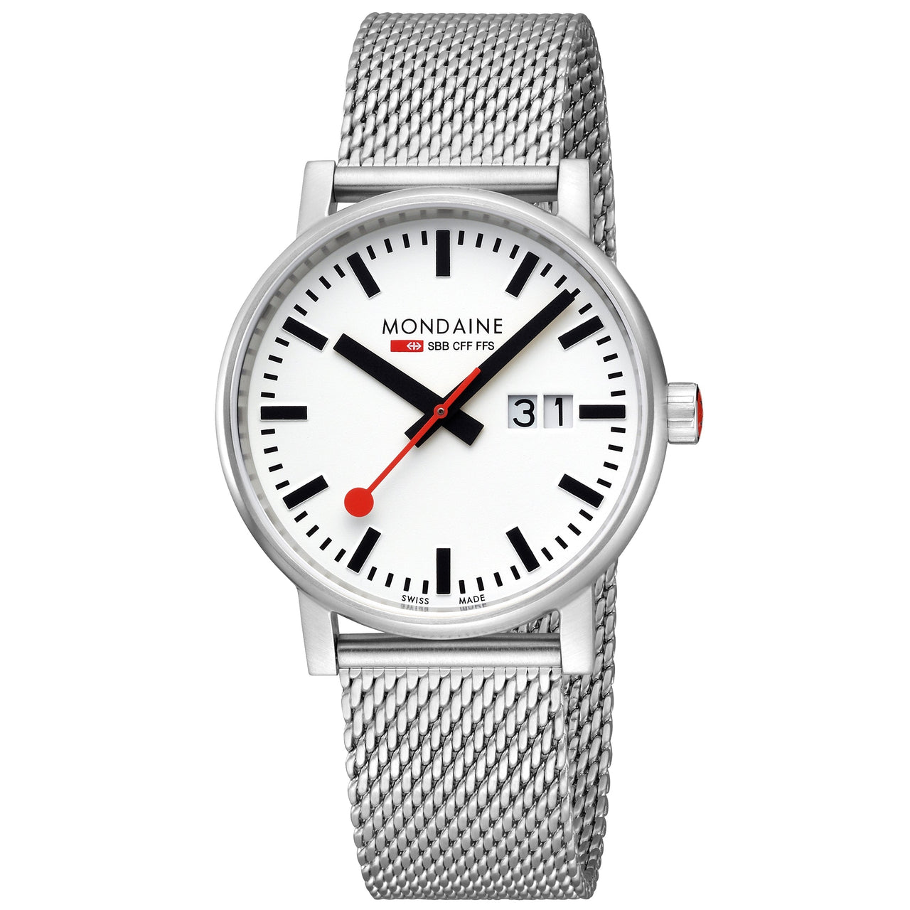 Analogue Watch - Mondaine Evo2 Unisex White Watch MSE.40210.SM