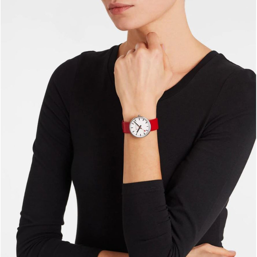 Analogue Watch - Mondaine Mini Giant Ladies White Watch MSX.3511B.LC