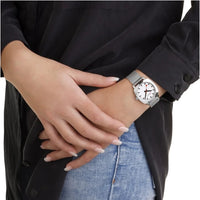 Thumbnail for Analogue Watch - Mondaine Petite Cushion Square Ladies Silver Watch MSL.31110.SM