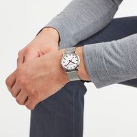Thumbnail for Analogue Watch - Mondaine Simply Elegant Unisex White Watch A400.30351.16SBZ