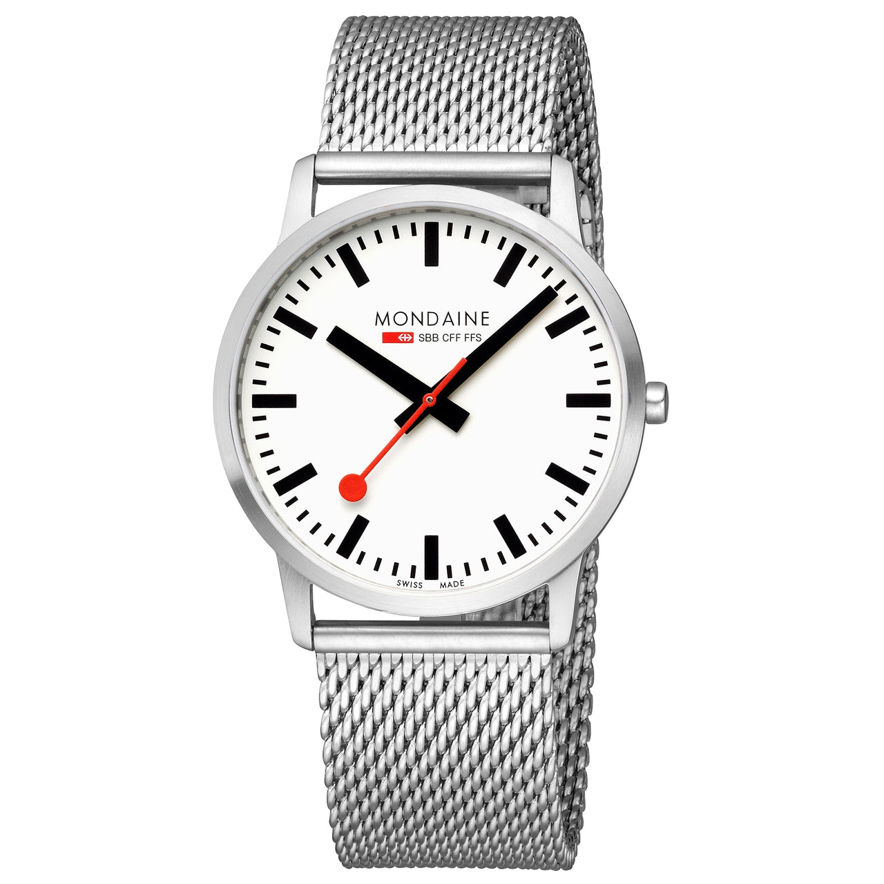 Analogue Watch - Mondaine Simply Elegant Unisex White Watch A638.30350.16SBZ