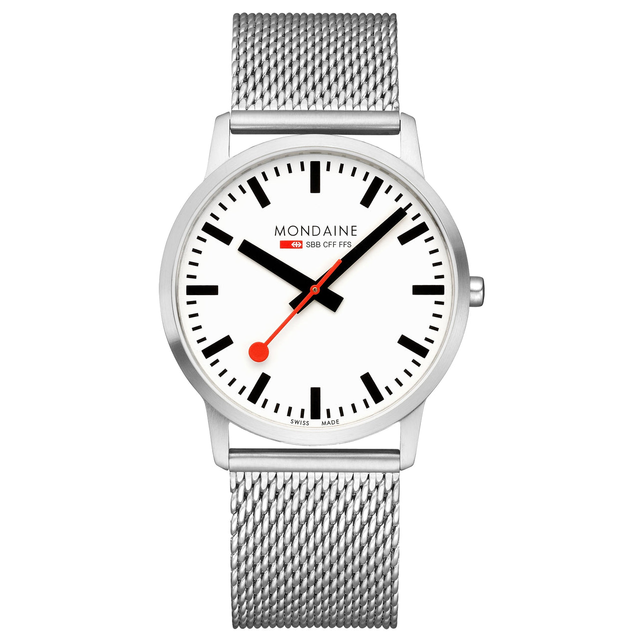 Analogue Watch - Mondaine Simply Elegant Unisex White Watch A638.30350.16SBZ