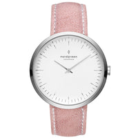 Thumbnail for Analogue Watch - Nordgreen Infinity Pink Leather 32mm Silver Case Watch