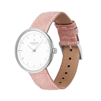 Thumbnail for Analogue Watch - Nordgreen Infinity Pink Leather 32mm Silver Case Watch
