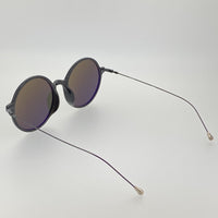 Thumbnail for Ann Demeulemeester Sunglasses Round Shiny Black 925 Silver with Grey Lenses CAT3 AD54C1SUN - Watches & Crystals