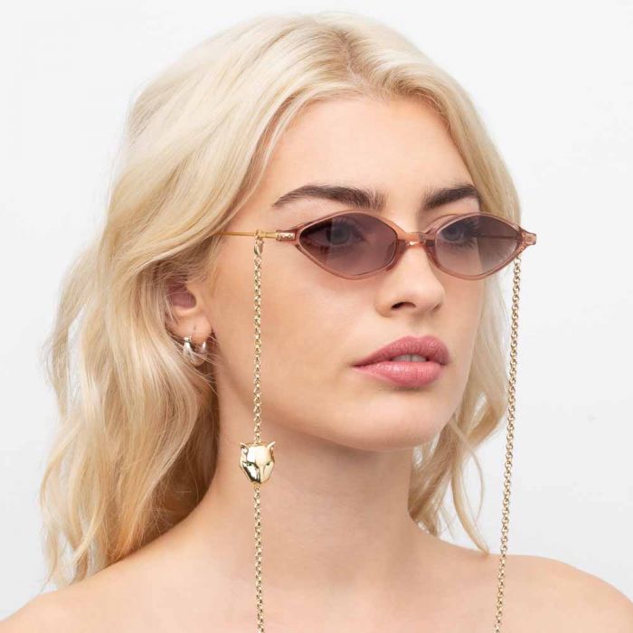 Alessandra Rich Ladies Angular Brown Sunglasses AR3C6SUN