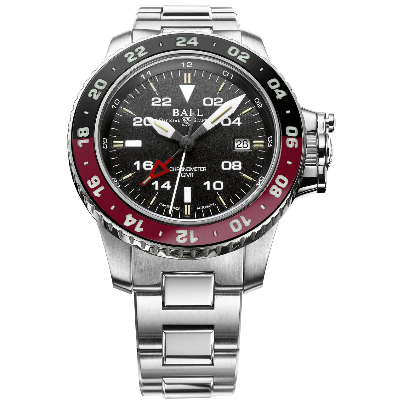 Automatic Watch - Ball Engineer Hydrocarbon AeroGMT II Men's Black Watch DG2018C-S3C-BK