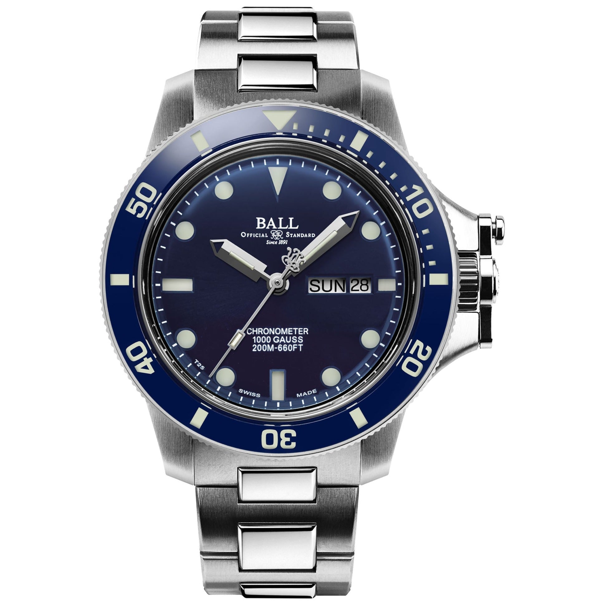 Automatic Watch - Ball Engineer Hydrocarbon Original Men's Blue Watch DM2218B-S1CJ-BE