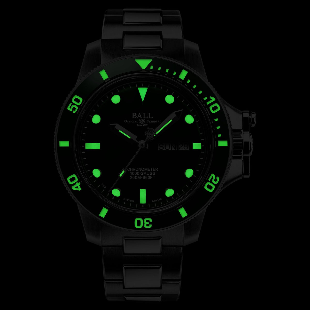 Automatic Watch - Ball Engineer Hydrocarbon Original Men's Green Watch DM2218B-S2CJ-GR