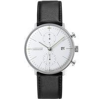 Thumbnail for Automatic Watch - Junghans Max Bill Chronoscope Men's Black Watch 27/4600.02