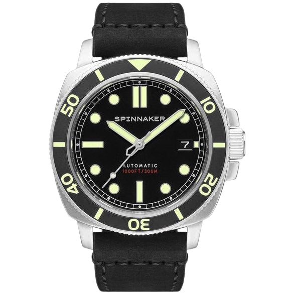 Spinnaker Hull Diver Men's Black Silver Watch SP-5088-01