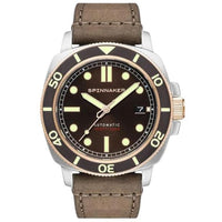 Thumbnail for Spinnaker Hull Diver Men’s Brown Leather Automatic Watch SP-5088-04