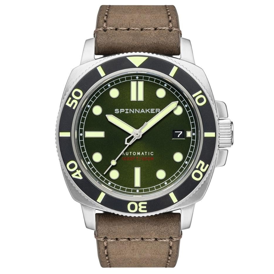 Spinnaker Hull Diver Men’s Green Dial Automatic Watch SP-5088-03
