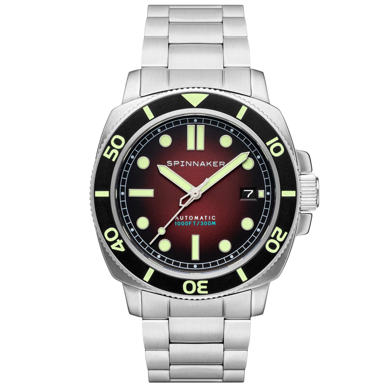 Spinnaker Hull Diver Red Dial Men's Automatic Dive Watch SP-5088-33