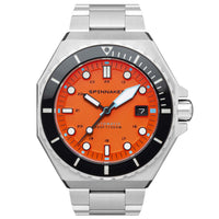 Thumbnail for Spinnaker Dumas Men's Orange Dial Diver Automatic Watch SP-5081-BB
