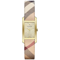 Thumbnail for Burberry Ladies Watch The Pioneer Check Yellow Gold BU9509