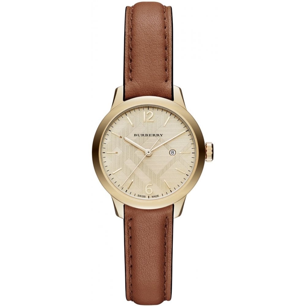 Burberry The Classic Round Ladies Gold Champagne Watch BU10101