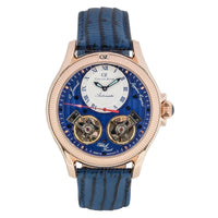 Thumbnail for Carl von Zeyton Forest House 46mm Automatic Limited Edition Rose Gold Blue Watch CVZ0084RBLS